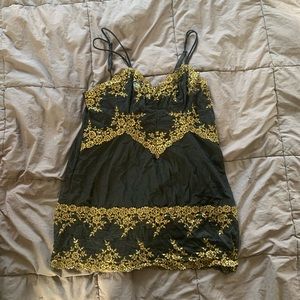 NWT Wacoal Embrace Lace Chemise black gold size 18